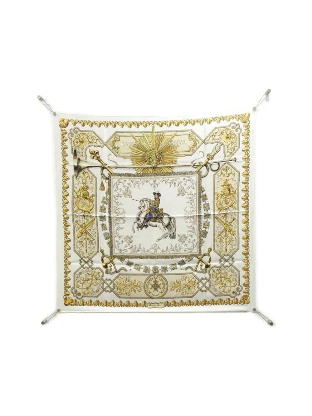 ★SOLD★ Hermes LV Dovicvs Magnvs Carre Scarf - Picture 1 of 5